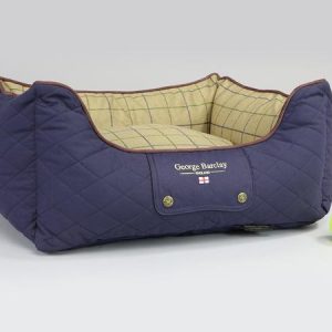 George Barclay Country Orthopaedic Box Bed - Midnight Blue, Small - 60 x 50 x 27cm
