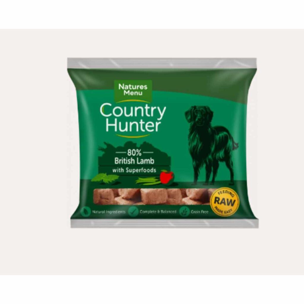 Natures Menu Country Hunter 80 British Lamb 1kg Greens of Mendip