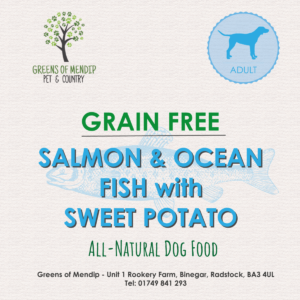 Greens of Mendip Wet Tray Grain Free Ocean Fish and Sweet Potato 395g  x 10