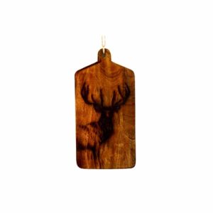 Stag Engraved Wooden Cheese Board