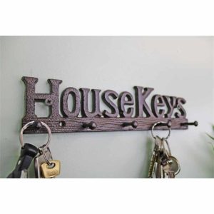 Rustic Cast Iron Wall Hooks, House Keys